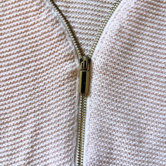 Half Zip Light Pink Sweater Womens Medium Preppy Old Money Coastal Grandma - Picture 10 of 12